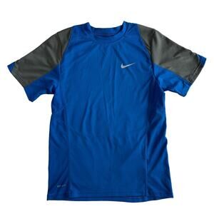 Nike Dri-Fit Youth Medium Blue and Gray Athletic Shirt